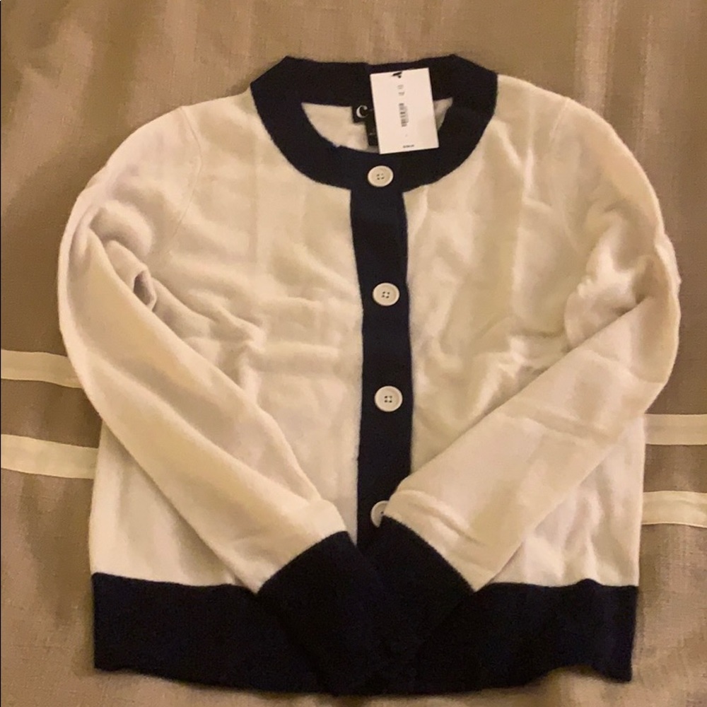 Ivory Cashmere Button Sweater - Bloomingdale’s NWT